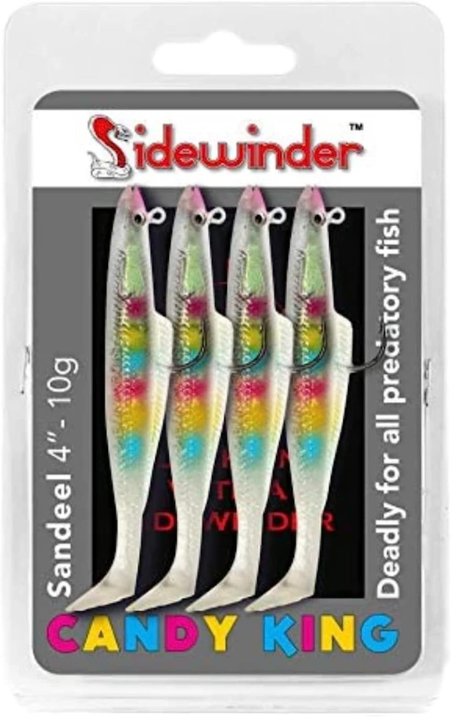 Sidewinder Candy King Sandeel Lures 4in – Billy's Fishing Tackle