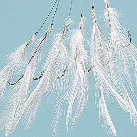 Fladen White Mackerel Feathers #1280W-6-2-0 – Billy's Fishing Tackle