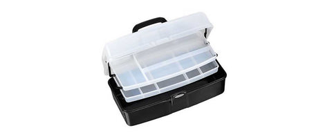 Fladen Medium 2-Tray Cantilever Fishing Tackle Box 32x14x18.5cm Storage For Lures, Hooks, Rigs Tackle Boxes Fladen Medium 2-Tray Cantilever Fishing Tackle Box 32x14x18.5cm Storage For Lures, Hooks, Rigs Tackle Boxes