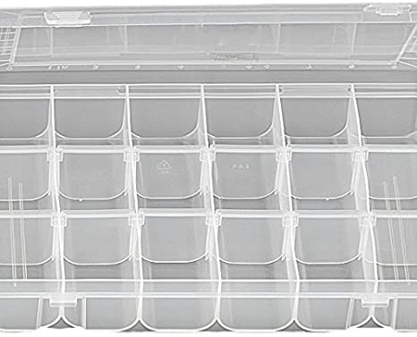 FLADEN Clear (18 sections) Fishing Terminal Bits Lure Storage Box #19-8159