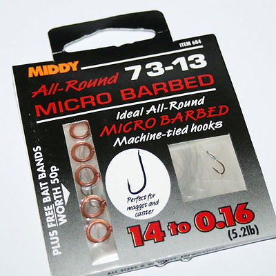 Middy All Round micro Barb hooks To nylon – Billy's Fishing Tackle