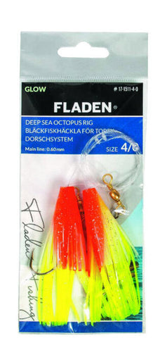 Fladen Glowing Octopus Rig #17-1511-4-0-Billy's Fishing Tackle