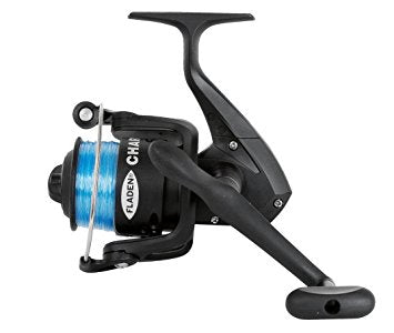 Fladen Charter 340 Fishing Reel, Fixed Spool Spinning Reel, Front Drag + Line 