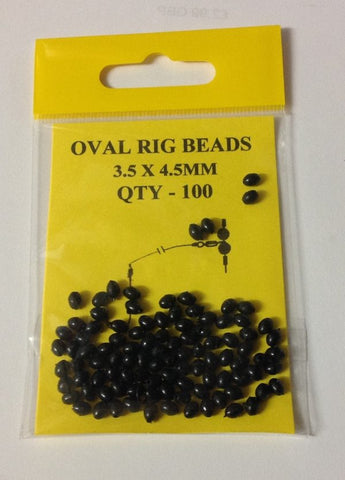 Ctj Black Oval Rig Beads 100 Pack-Billy's Fishing Tackle