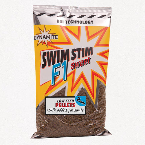 Dynamite Baits Swim Stim F1 Sweet low feed pellets 2mm 900g bag 