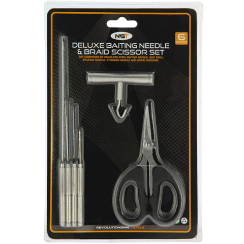 Ngt Deluxe Baiting Needle Set Braid Scissor set-Billy's Fishing Tackle