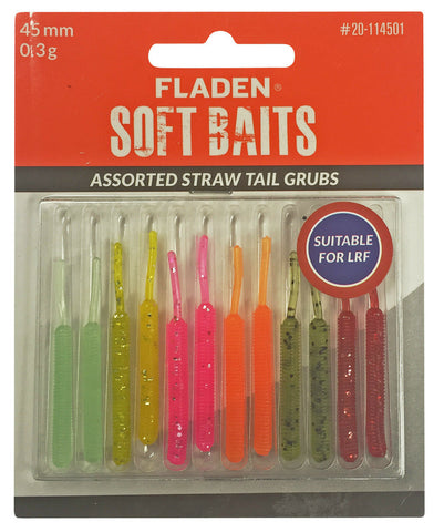 Fladen Assorted Straw Tail Grubs-Billy's Fishing Tackle